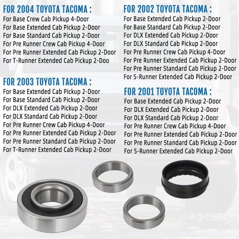 WIKIBB for Toyota Rear Wheel Bearing & Seal Kit for Tacoma 2000-2004 Tundra 2000-2006, Assembly Replacement Set for Toyota Tacoma Tundra Accessories OEM 90310-50006, 43517-35010 - Image 3